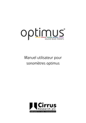 Cirrus Research optimus CR:161D Manuel Utilisateur