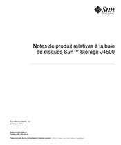 Sun Microsystems Sun Storage J4500 Mode D'emploi