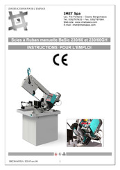 IMET Spa BaSic 230/60GH Instructions Pour L'emploi