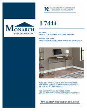 Monarch Specialties I 7444 Instructions D'assemblage