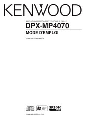 Kenwood DPX-MP4070 Mode D'emploi