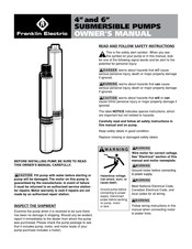 Franklin Electric 2HP 20GPM 4400 Serie Manuel Du Propriétaire