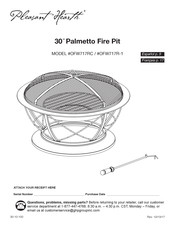 Pleasant Hearth 30 Palmetto Fire Pit Mode D'emploi