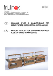 Friulinox GIANO Manuel D'utilisation Et D'entretien