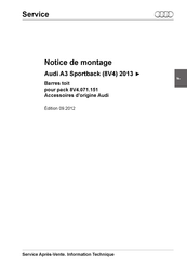 Audi 8V4.071.151 Notice De Montage