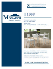 Monarch Specialties I 1008 Instructions D'assemblage