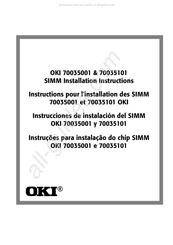 Oki 70035101 Instructions Pour L'installation