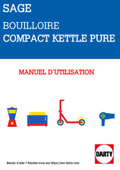 Sage COMPACT KETTLE PURE Manuel D'utilisation