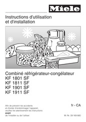 Miele KF 1811 SF Instructions D'utilisation Et D'installation