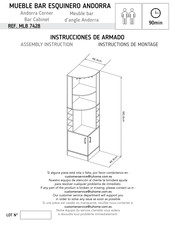 TUHOME Furniture MLB 7428 Instructions De Montage