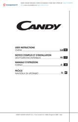 Candy FCXNE828X Notice D'emploi Et D'installation