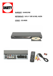 Samsung DVD-P355 Mode D'emploi