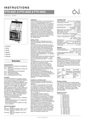 OJ Electronics PTH-6202 Instructions