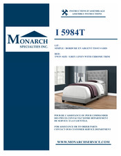 Monarch Specialties I 5984T Instructions D'assemblage