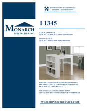 Monarch Specialties I 1345 Instructions D'assemblage