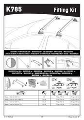 Yakima K785 Instructions De Montage