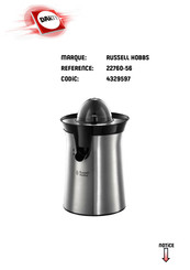 Russell Hobbs 22760-56 Mode D'emploi