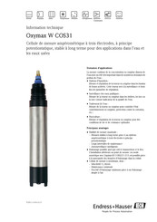 Endress+Hauser Oxymax W COS31 Information Technique