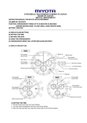 Miyota 6S10 Manuel D'instructions