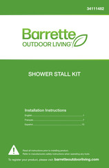 Barrette SHOWER STALL KIT Instructions D'installation