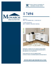 Monarch Specialties I 7494 Instructions D'assemblage