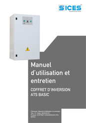 Sices ATC BASIC Serie Manuel D'utilisation Et D'entretien