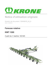 Krone 1021425 Notice D'utilisation Originale