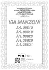 Gessi VIA MANZONI 38619 Manuel D'installation