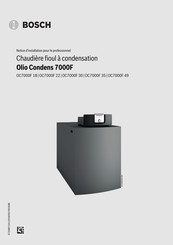 Bosch Condens 7000 F Série Notice D'installation Pour Le Professionnel
