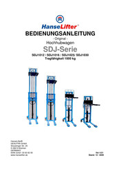HanseLifter SDJ Serie Mode D'emploi