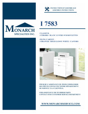 Monarch Specialties I 7583 Instructions D'assemblage