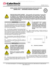 Caloritech OKA Série Instructions D'installation, D'utilisation Et D'entretien