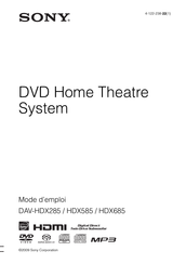 Sony DAV-HDX285 Mode D'emploi