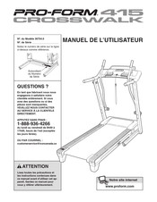 Pro-Form CROSSWALK 415 Manuel De L'utilisateur