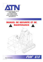 ATN PIAF 810 Manuel D'installation, De Maintenance Et De Securite