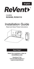 ReVent RVSH90 Guide D'installation