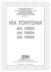 Gessi VIA TORTONA 18602 Mode D'emploi