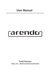 ARENDO 305458 Mode D'emploi