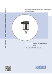 Burkert 8139 Notice De Mise En Service Simplifiée