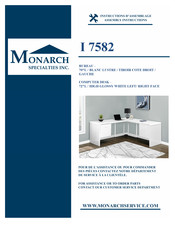 Monarch Specialties I 7582 Instructions D'assemblage