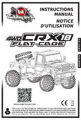 Hobbytech 4WD CRX 18 FLAT CAGE Notice D'utilisation