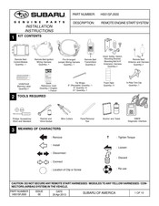 Subaru H001SFJ500 Instructions D'installation