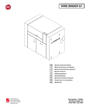 GBC WIRE BINDER G1 Manuel D'instructions Et D'utilisation