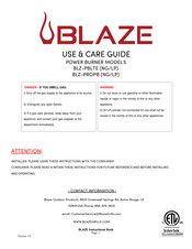 BLAZE BLZ-PROPB Guide D'utilisation Et D'entretien