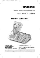 Panasonic KX-TCD735FRM Manuel Utilisateur