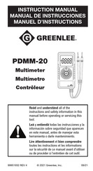 Greenlee PDMM-20 Manuel D'instructions