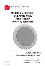 Federal Signal AMR6-100K Instructions D'installation Et D'entretien