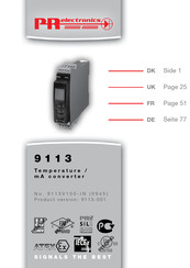 PR electronics 9113 Mode D'emploi