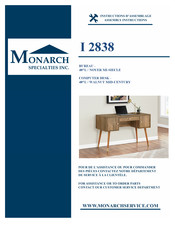 Monarch Specialties I 2838 Instructions D'assemblage