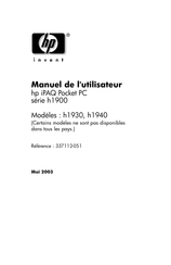 HP iPAQ h1900 Serie Manuel De L'utilisateur